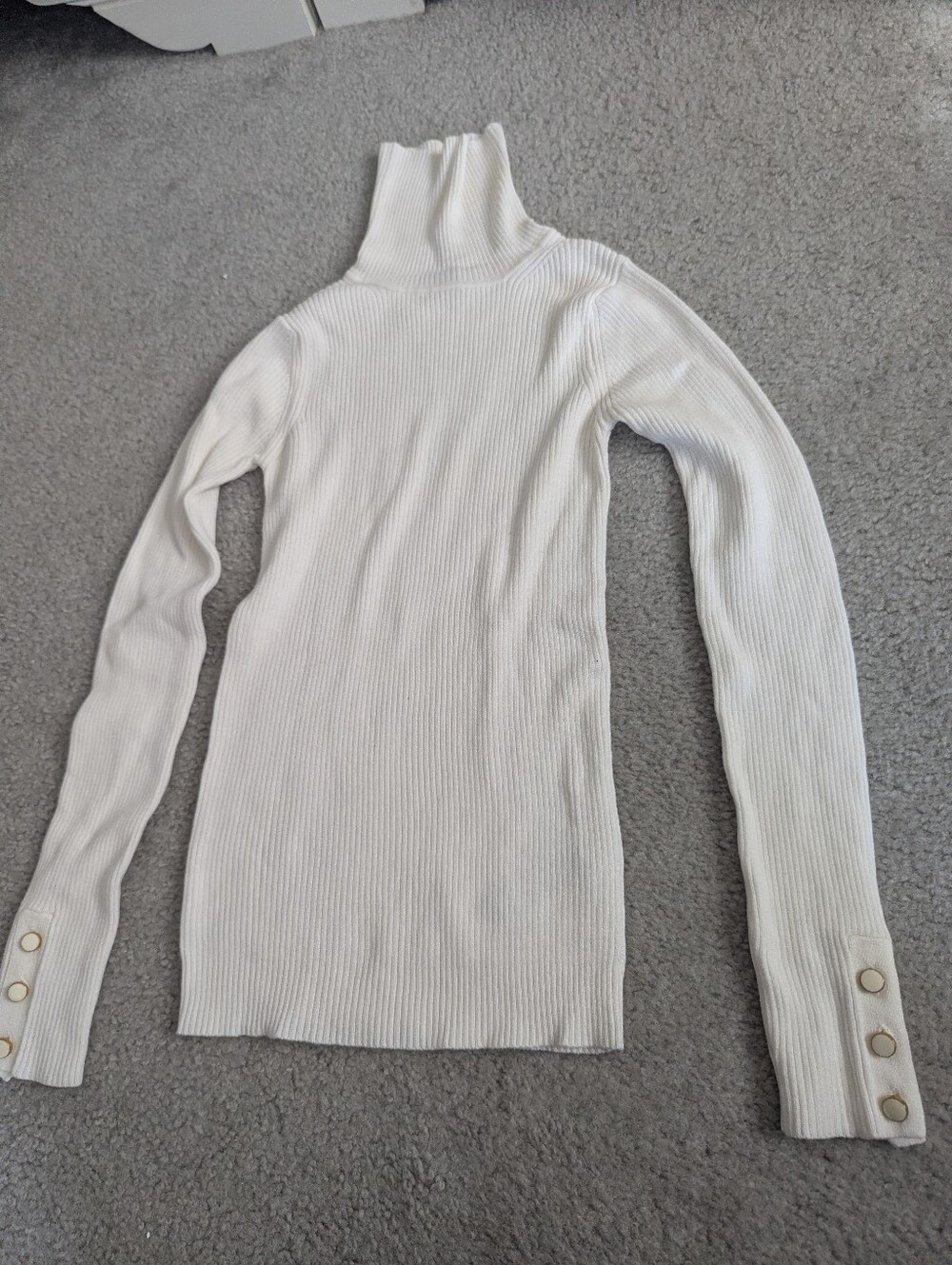 Lipsy London off-white ribbed turtleneck sweater (0)